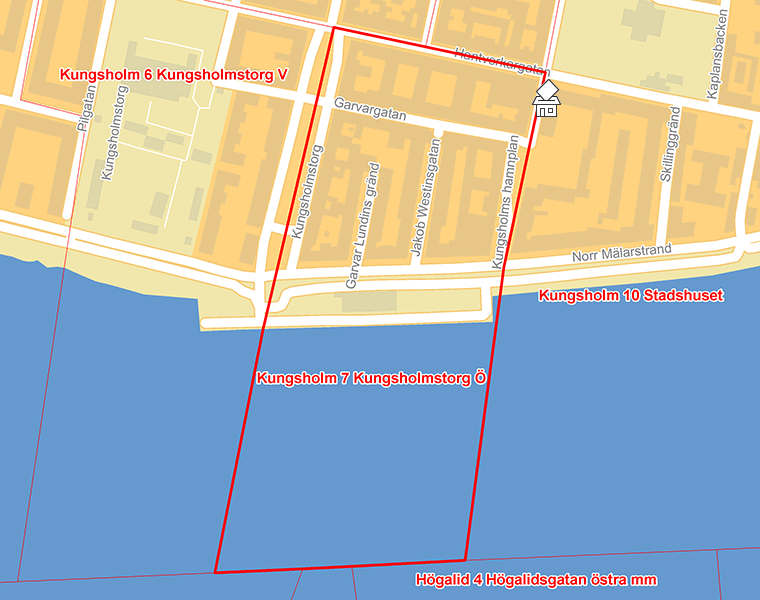 Karta över Kungsholm 7 Kungsholmstorg Ö