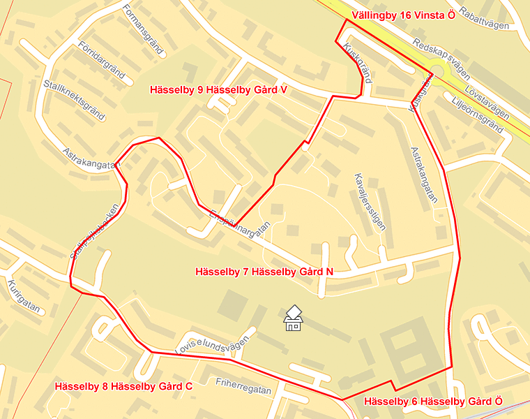 Karta över Hässelby 7 Hässelby Gård N