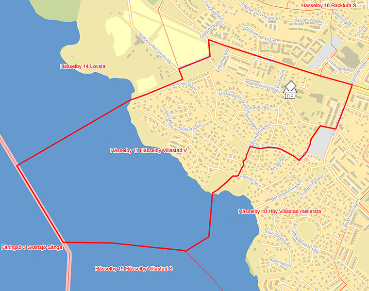 Karta över Hässelby 11 Hässelby Villastad V