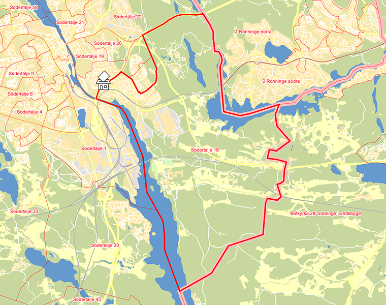 Karta över Södertälje 16