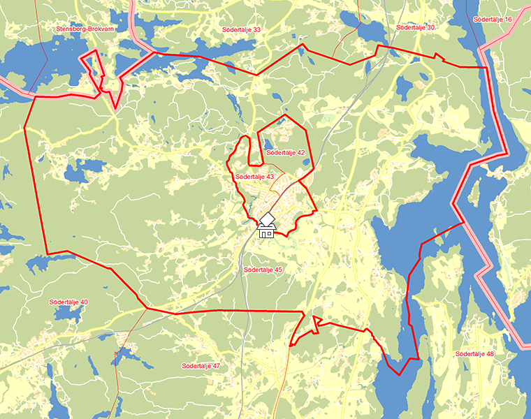 Karta över Södertälje 45