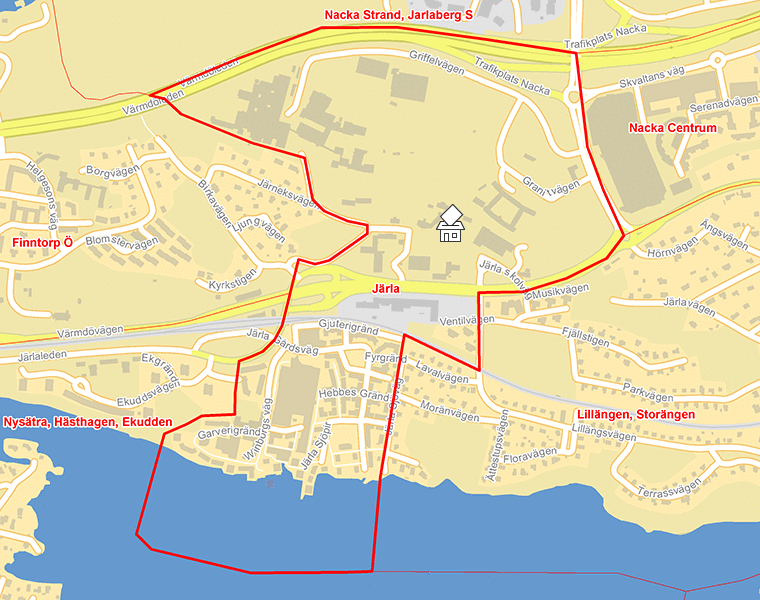 Karta över Järla