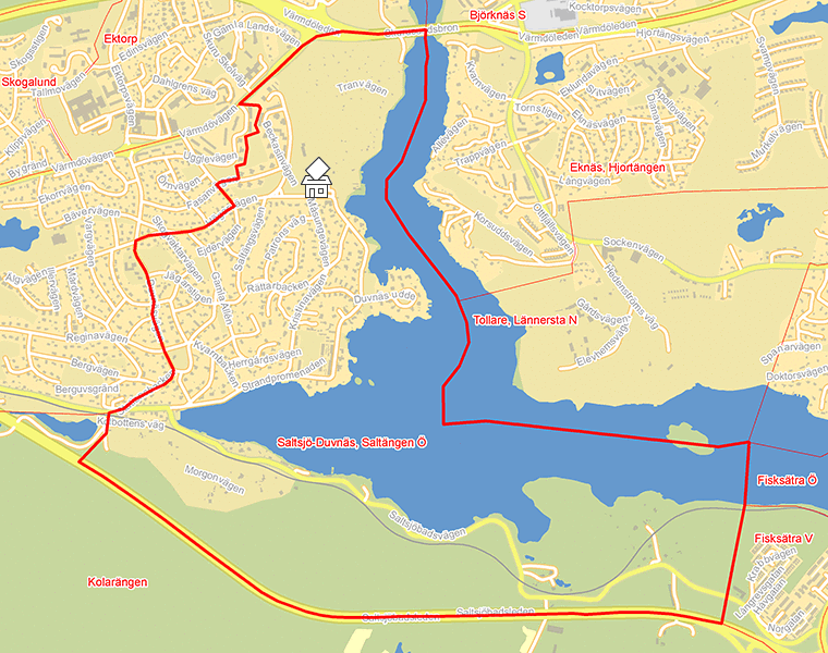 Karta över Saltsjö-Duvnäs, Saltängen Ö