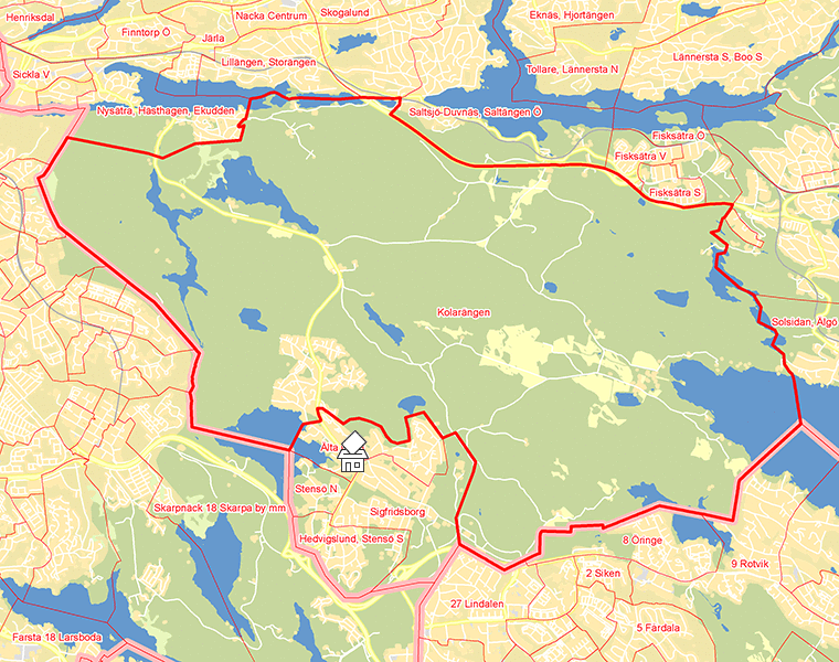Karta över Kolarängen