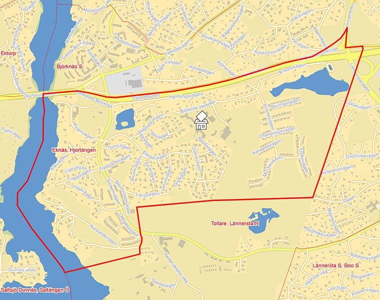 Karta över Eknäs, Hjortängen