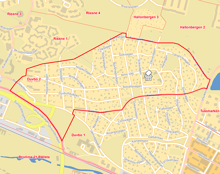 Karta över Duvbo 2