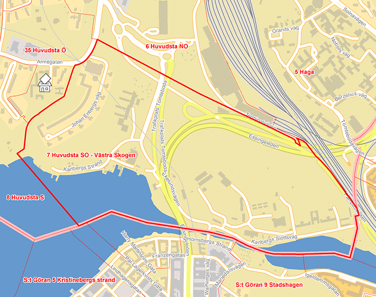 Karta över 7 Huvudsta SO - Västra Skogen