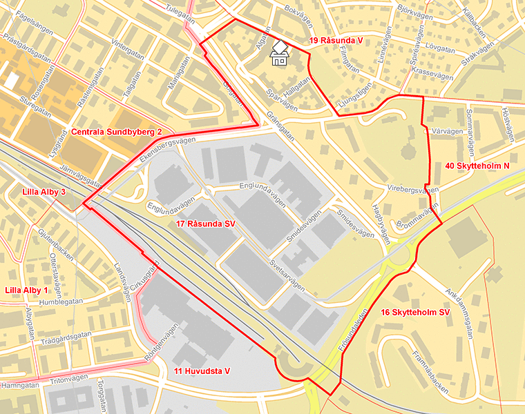 Karta över 17 Råsunda SV