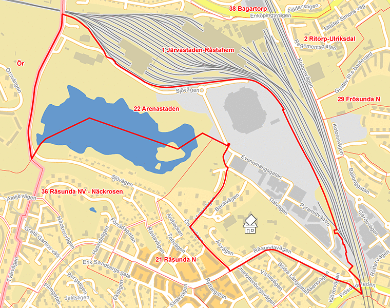 Karta över 22 Arenastaden