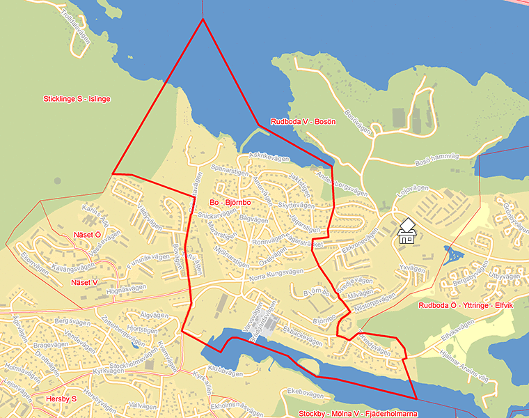 Karta över Bo - Björnbo