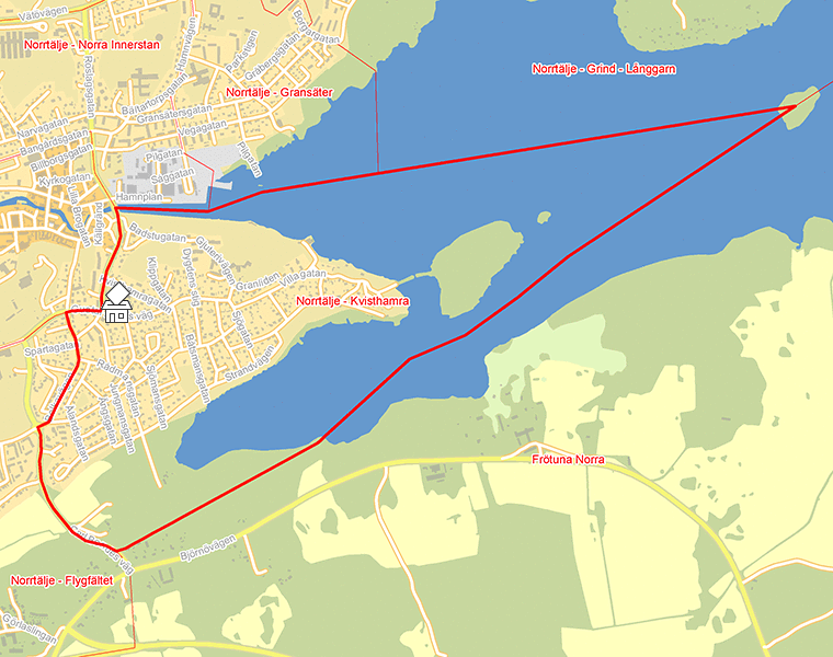 Karta över Norrtälje - Kvisthamra