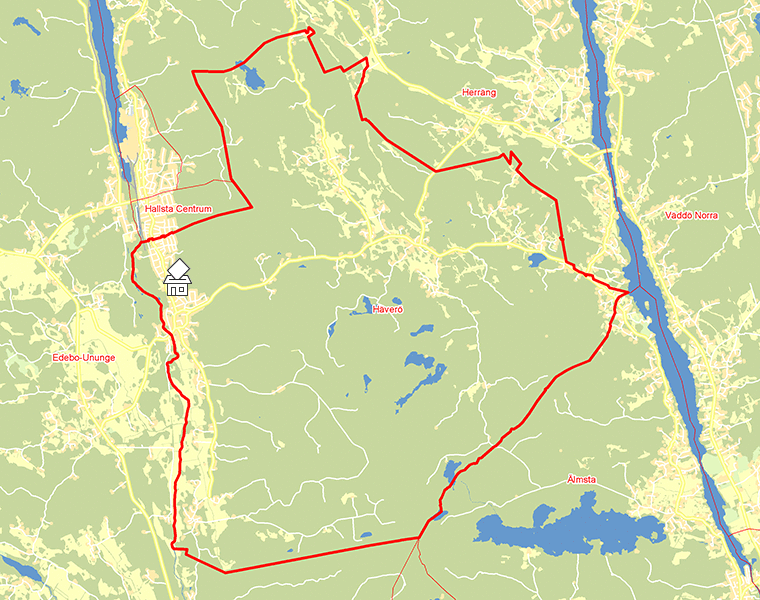 Karta över Häverö