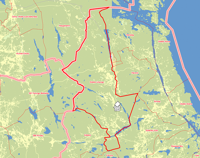 Karta över Edebo-Ununge
