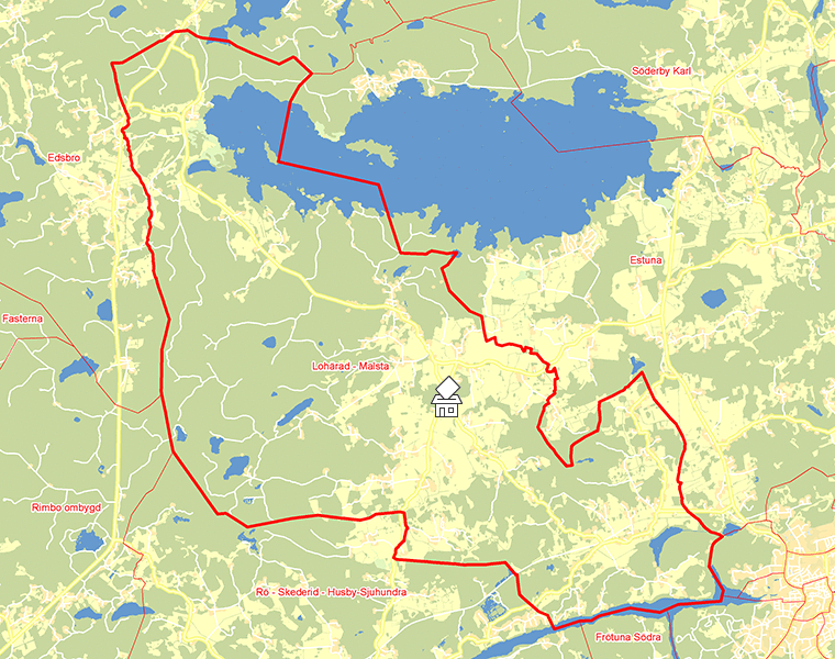Karta över Lohärad - Malsta
