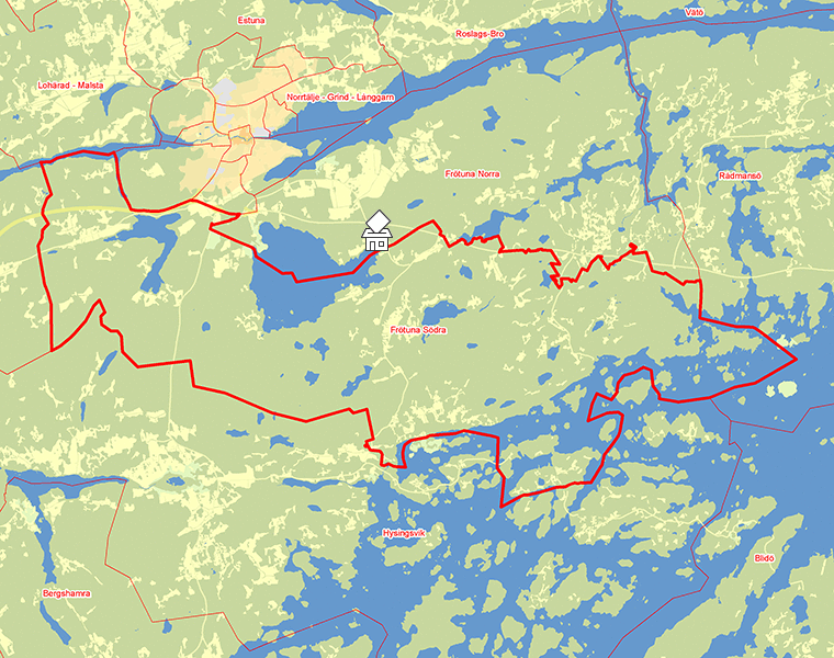 Karta över Frötuna Södra
