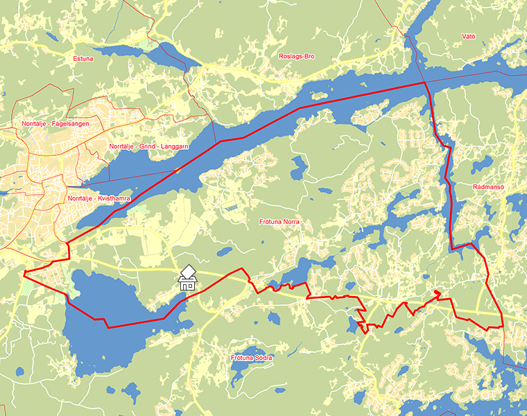 Karta över Frötuna Norra