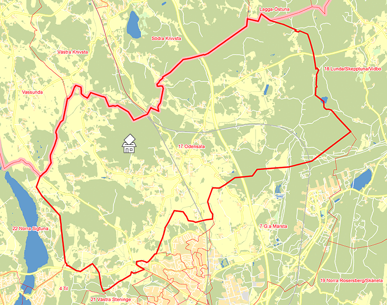 Karta över 17 Odensala