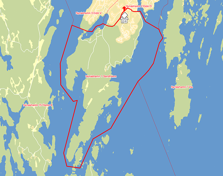 Karta över Nynäshamn 1 Sandhamn