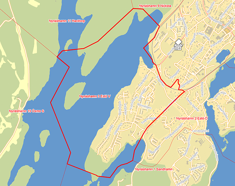 Karta över Nynäshamn 3 Estö V