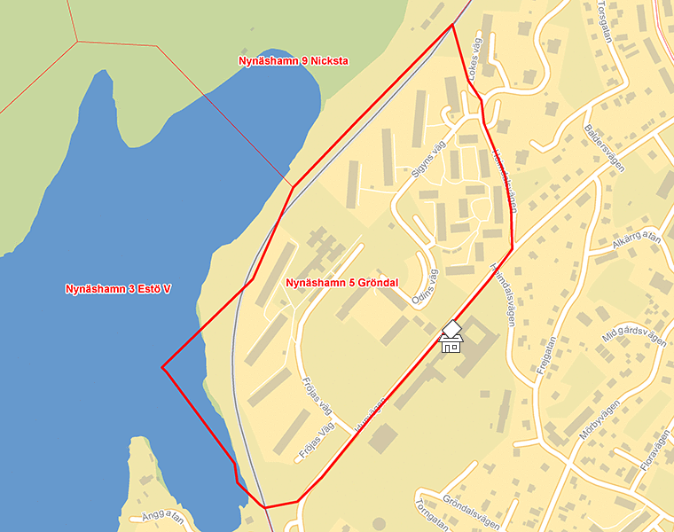 Karta över Nynäshamn 5 Gröndal