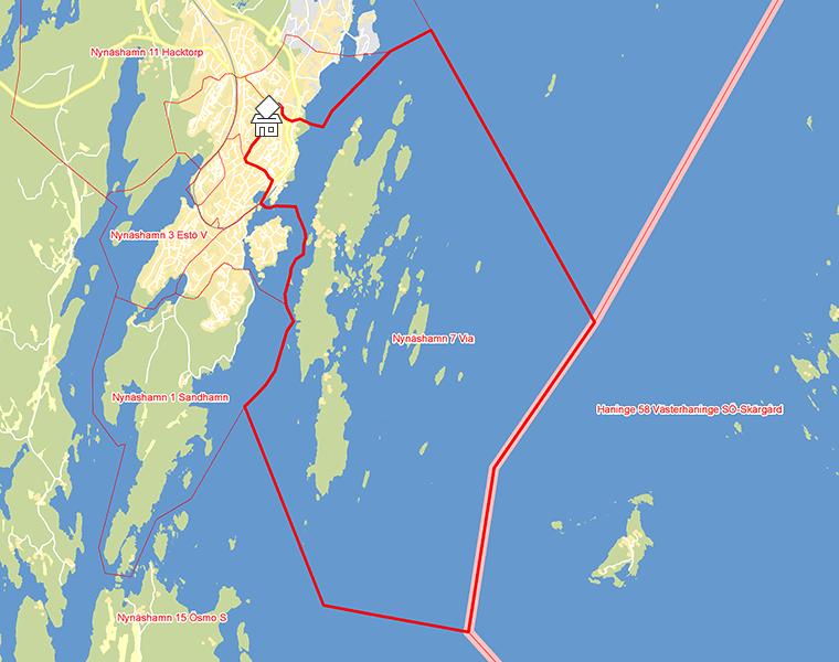 Karta över Nynäshamn 7 Via