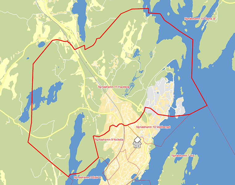 Karta över Nynäshamn 11 Hacktorp