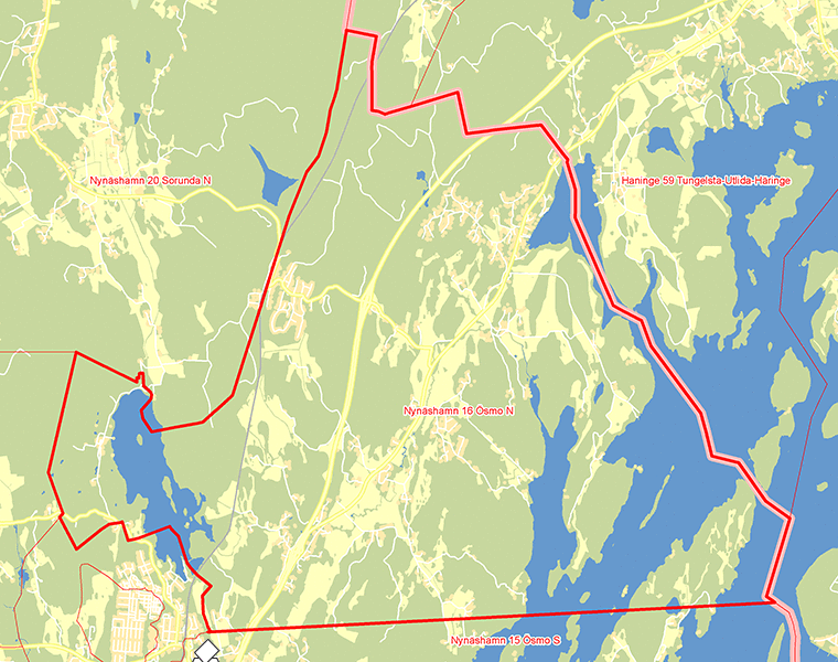 Karta över Nynäshamn 16 Ösmo N