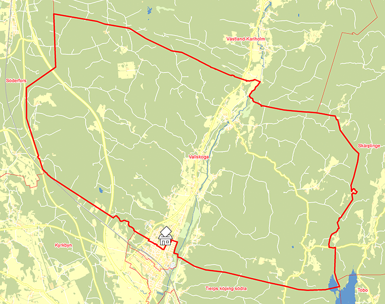 Karta över Vallskoga