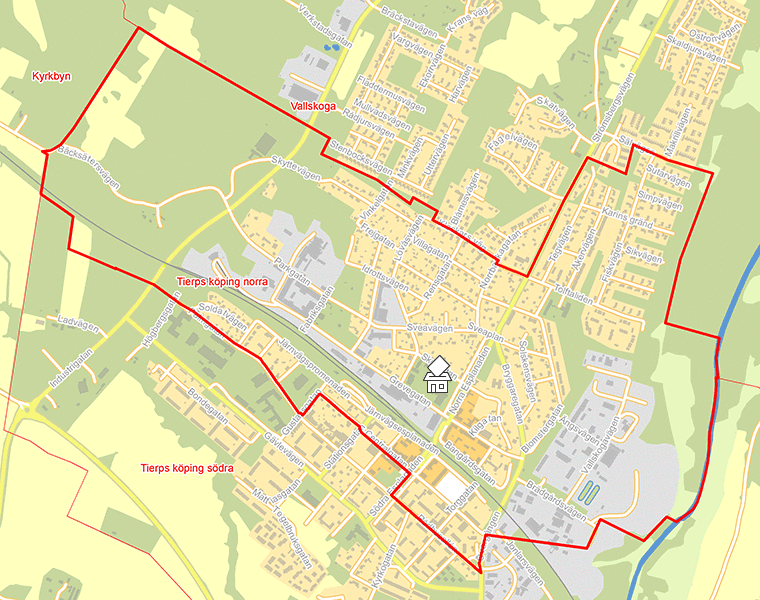 Karta över Tierps köping norra