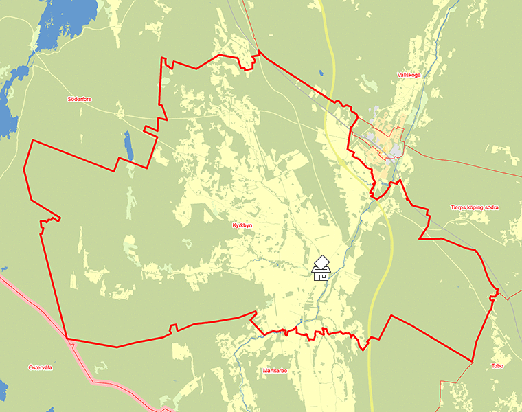 Karta över Kyrkbyn