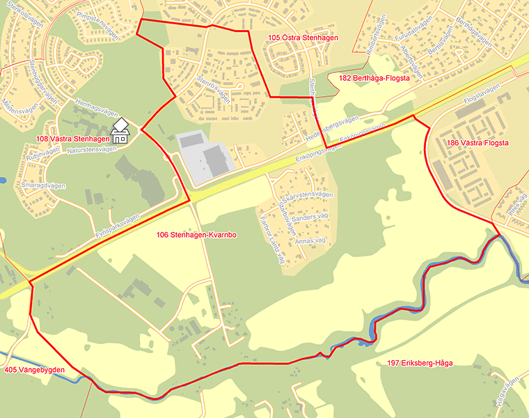 Karta över 106 Stenhagen-Kvarnbo