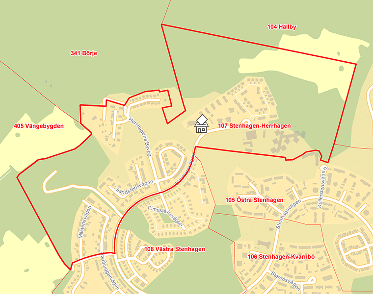 Karta över 107 Stenhagen-Herrhagen