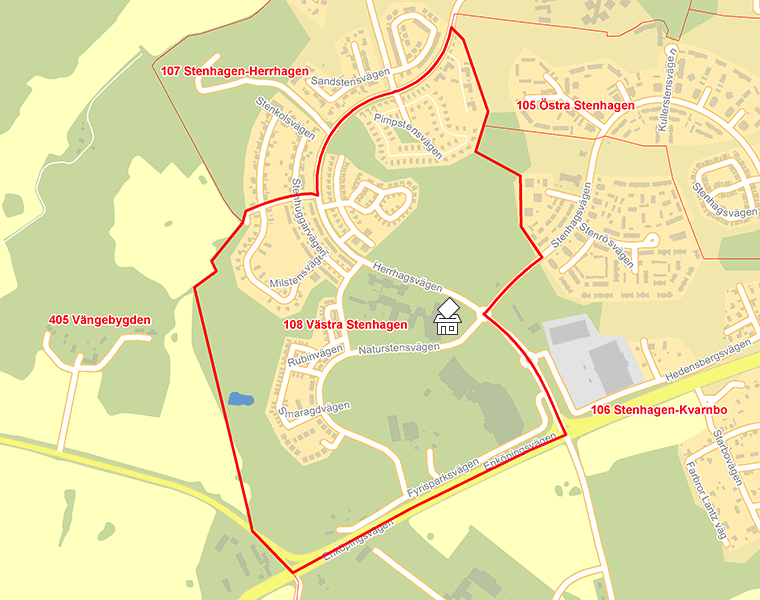 Karta över 108 Västra Stenhagen