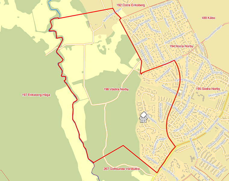 Karta över 196 Västra Norby