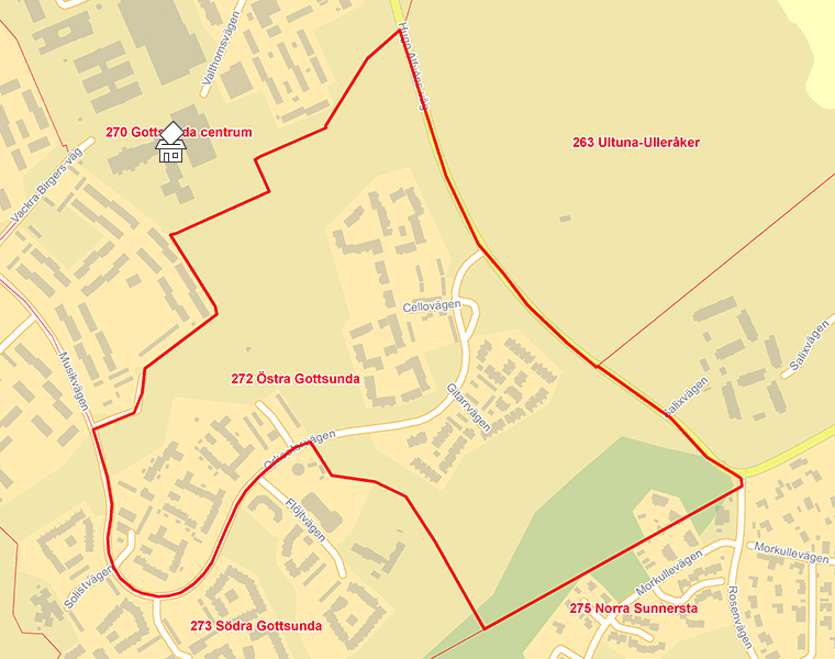Karta över 272 Östra Gottsunda