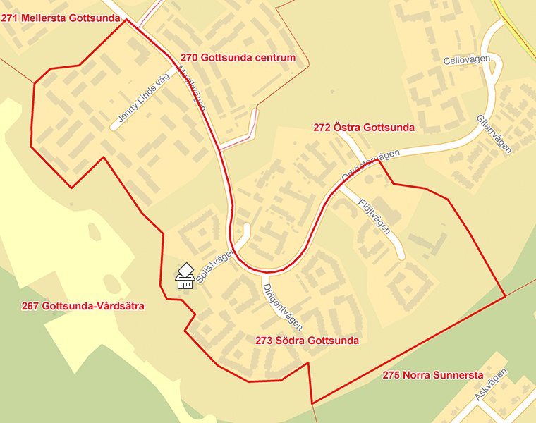 Karta över 273 Södra Gottsunda