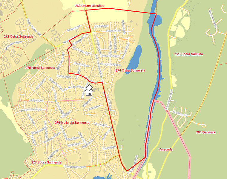 Karta över 274 Östra Sunnersta
