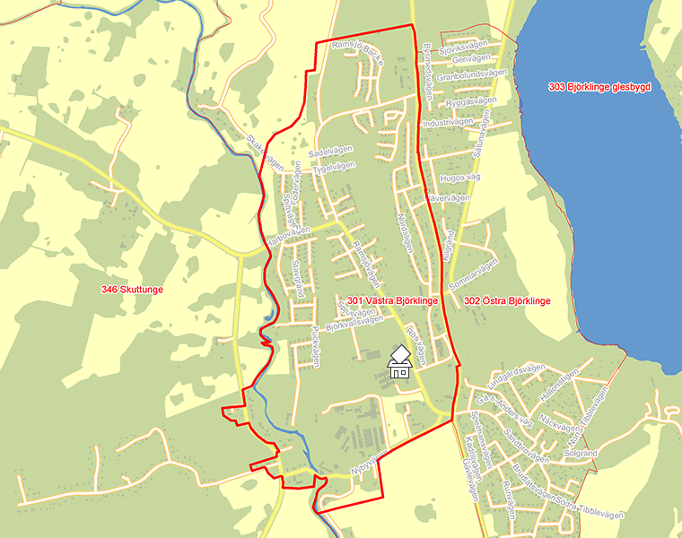 Karta över 301 Västra Björklinge