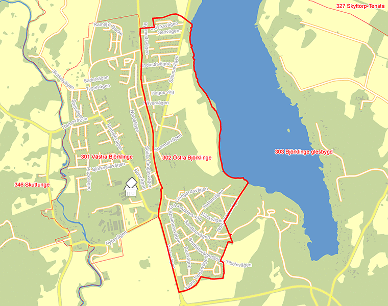 Karta över 302 Östra Björklinge