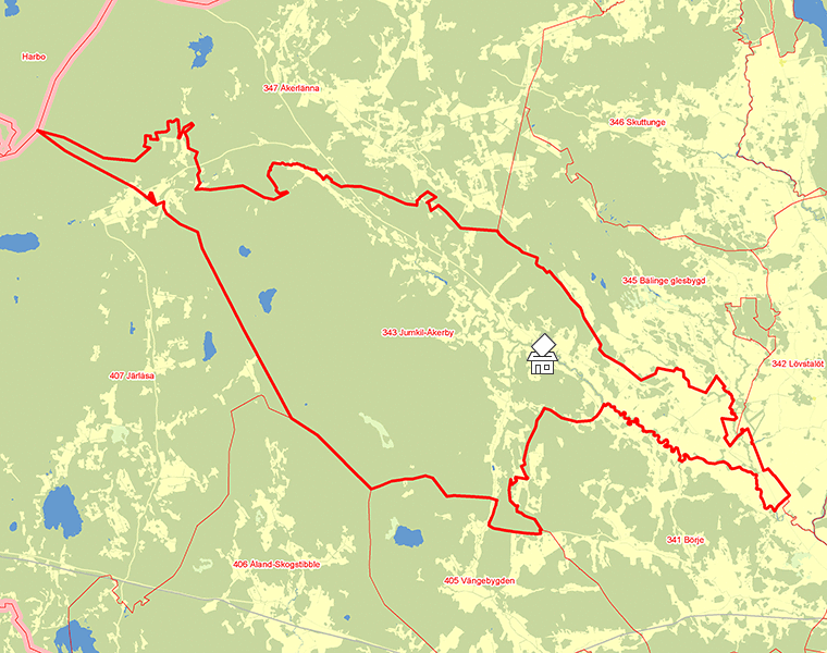 Karta över 343 Jumkil-Åkerby