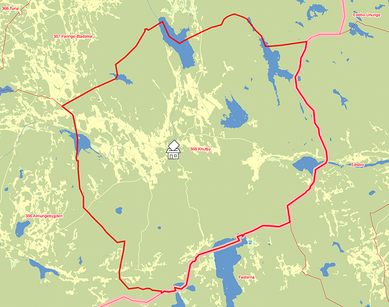 Karta över 388 Knutby