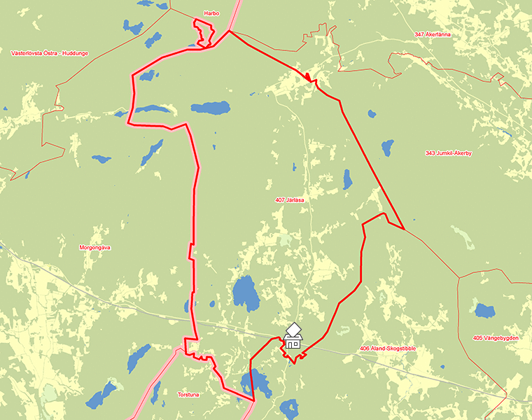 Karta över 407 Järlåsa