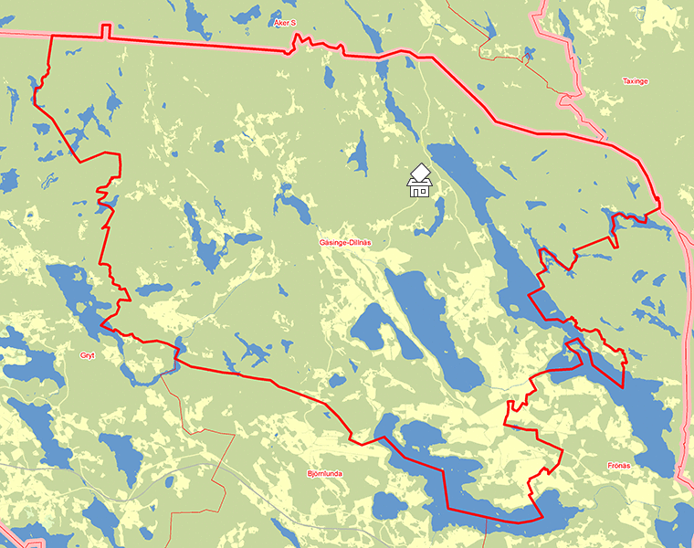 Karta över Gåsinge-Dillnäs
