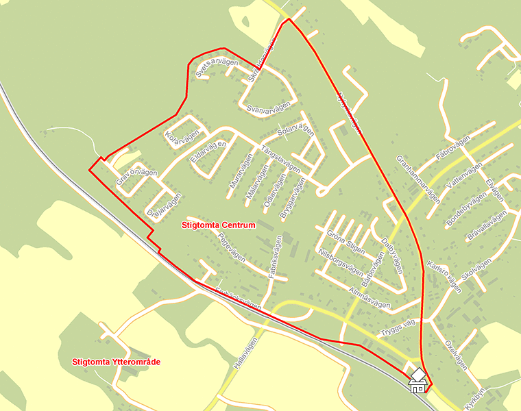 Karta över Stigtomta Centrum
