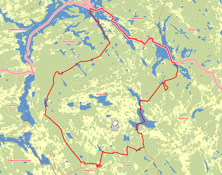 Karta över Runtuna