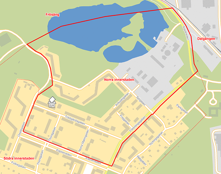 Karta över Norra innerstaden