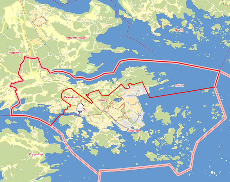Karta över Danvik