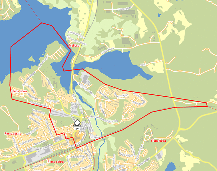 Karta över Flens norra