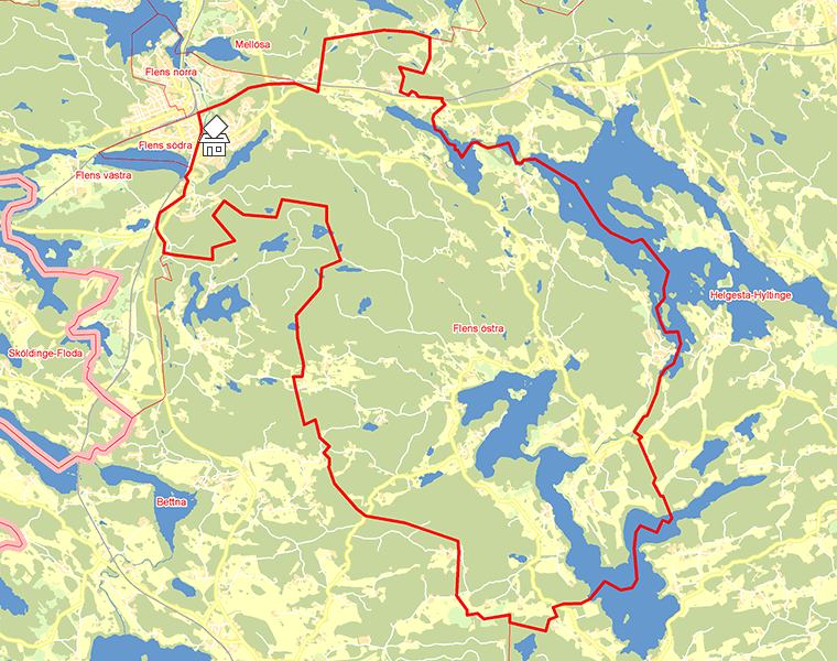 Karta över Flens östra