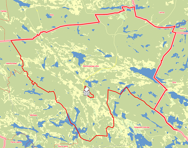 Karta över Malmköpings yttre